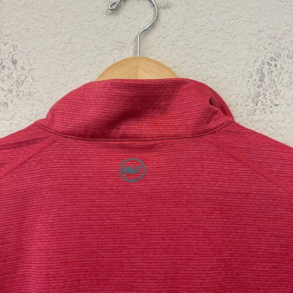 VINEYARD VINES Sankaty Stripe Half Zip Performance Pullover Shirt in Pink - Picture 6 of 9
